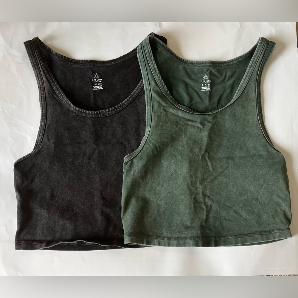 2 Aerie Offline Acid Wash Tanks (1 Green, 1 Black)